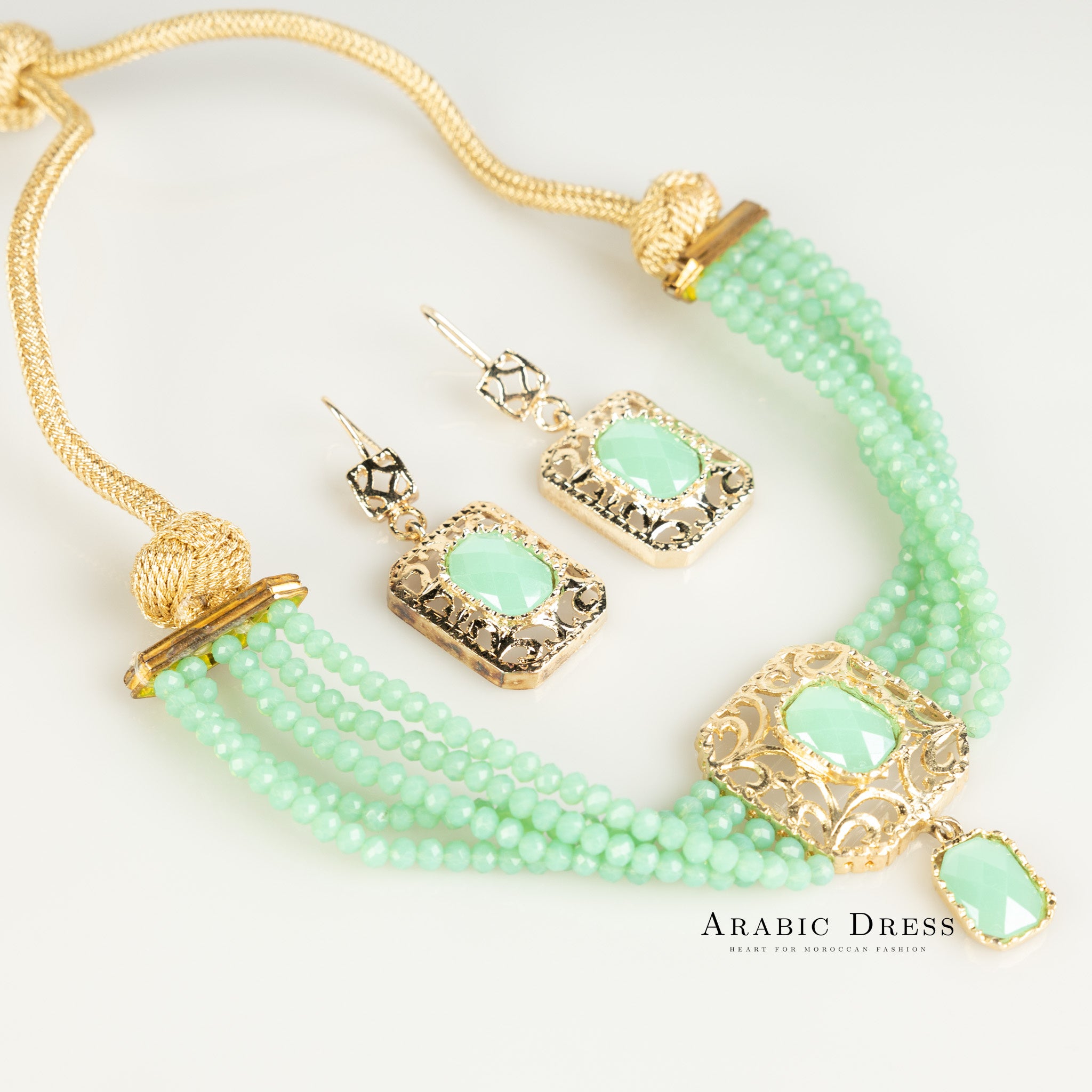 Pale Green Nifa necklace set