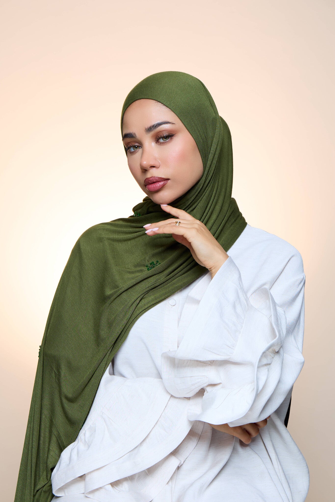Jersey Hijab Zaya Forest Green