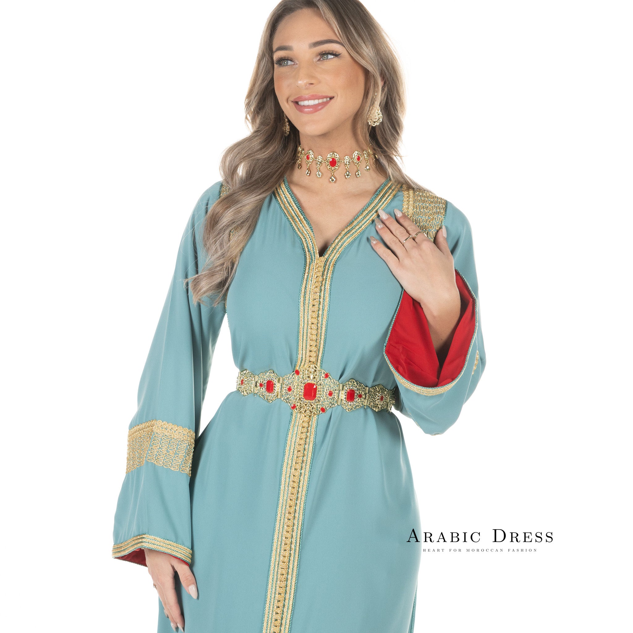 Caftan Hafsa Darkseagreen