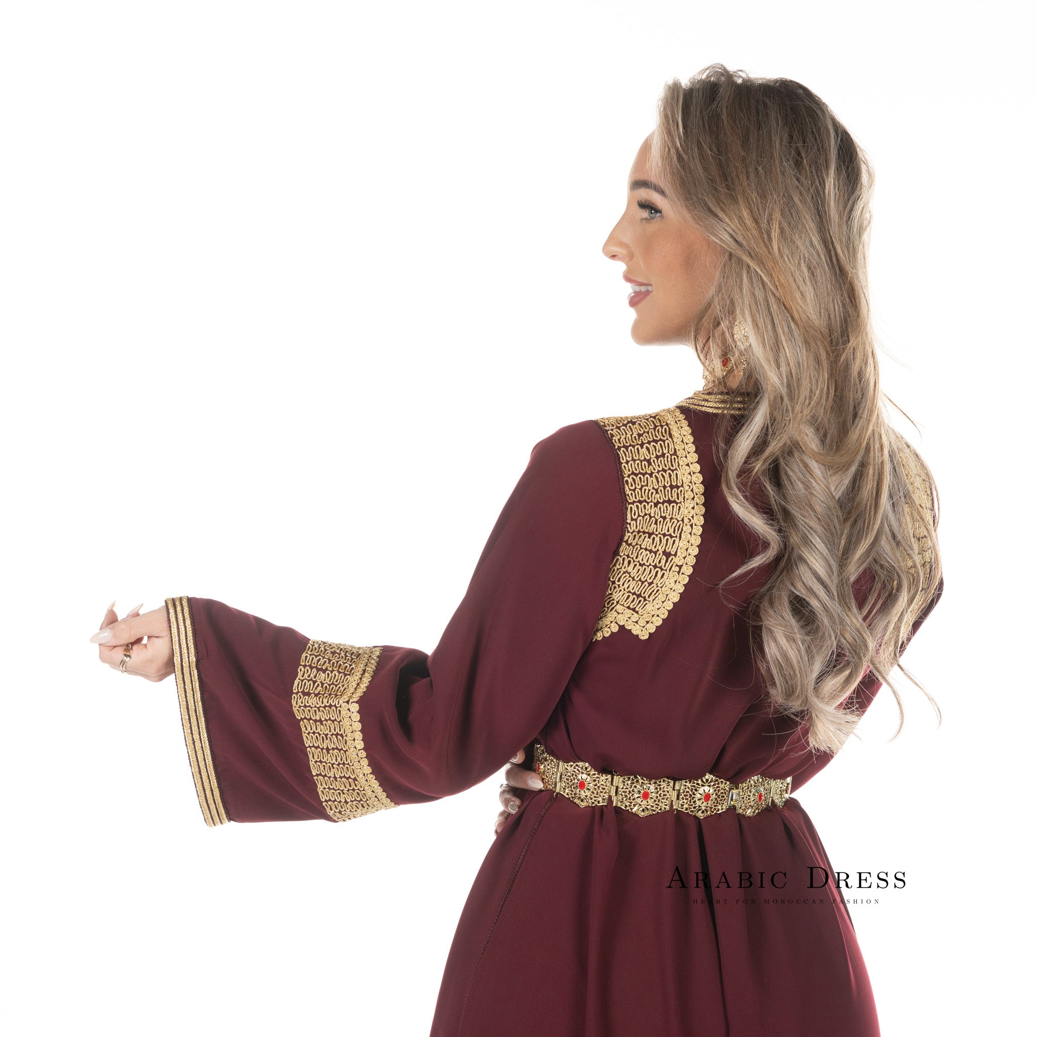 Caftan Hafsa Pomegrante