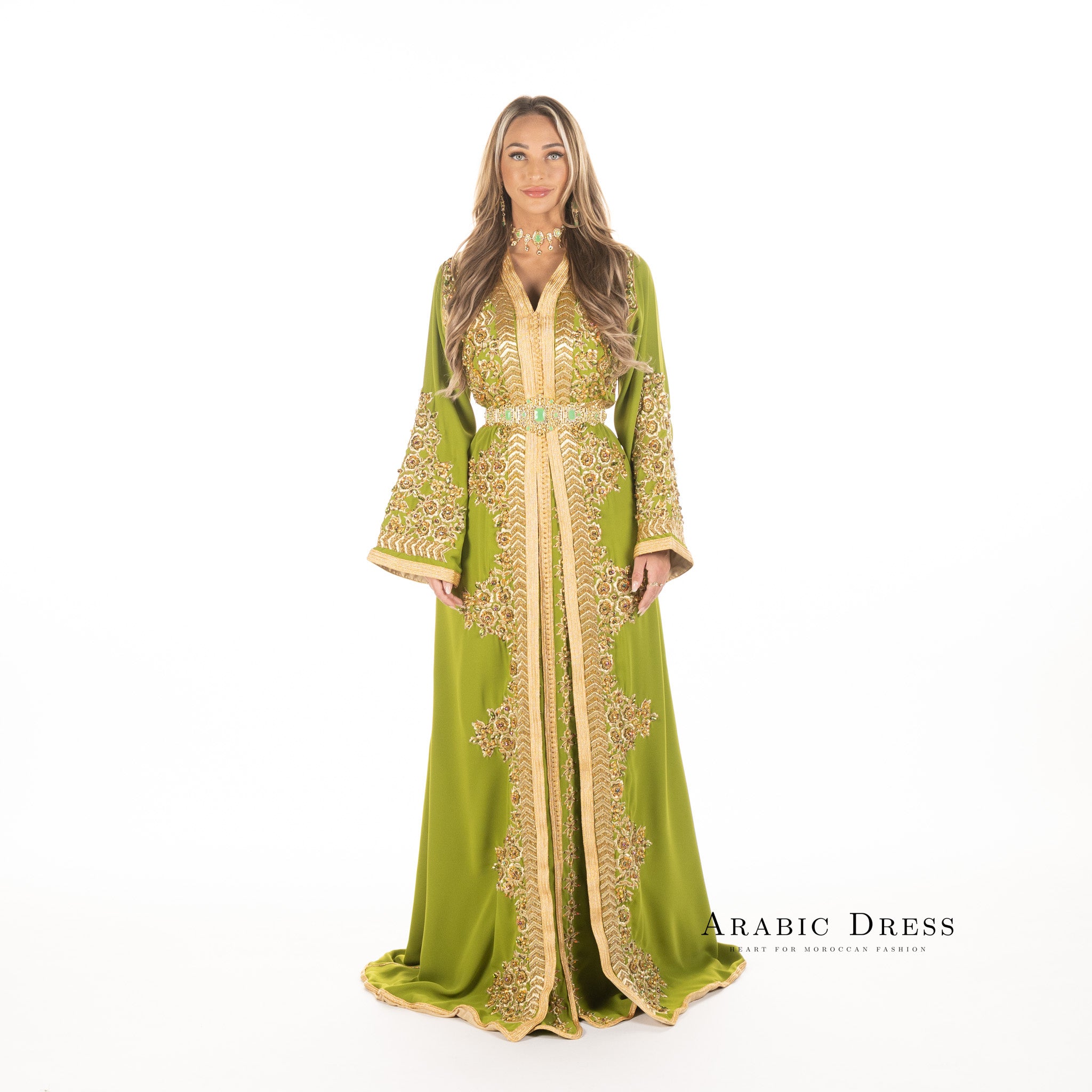 Caftan Nisa Darkolivegreen