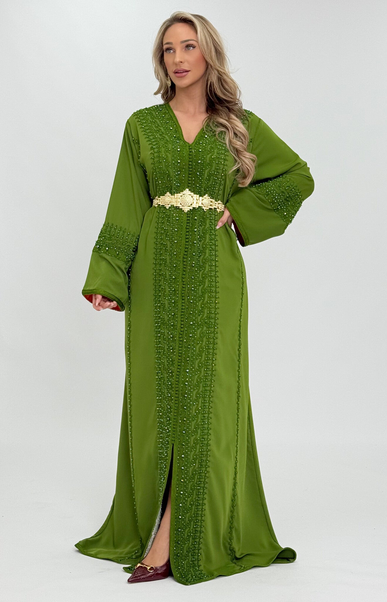 Caftan Lamyae Olive Green