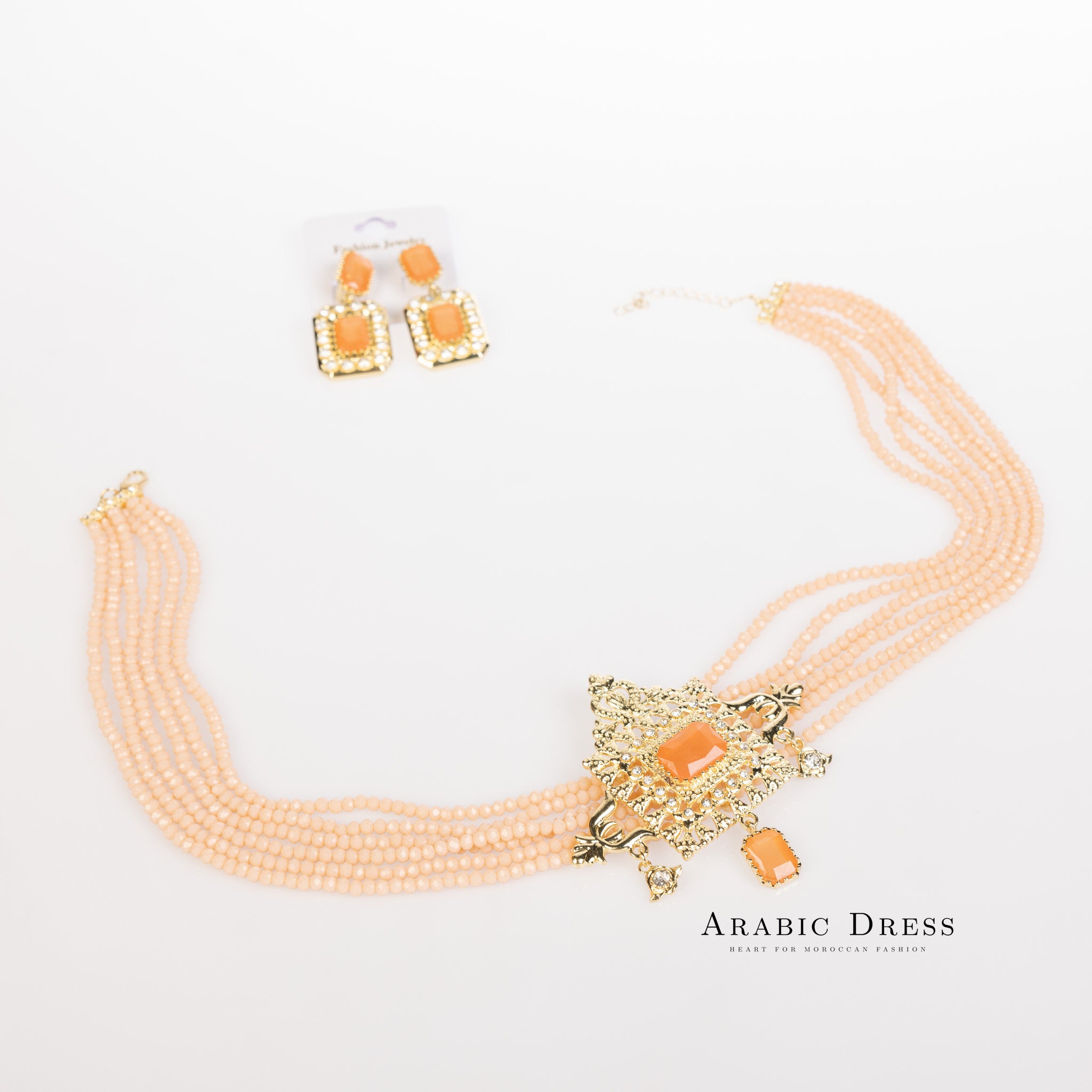Salmon Youra Necklace set