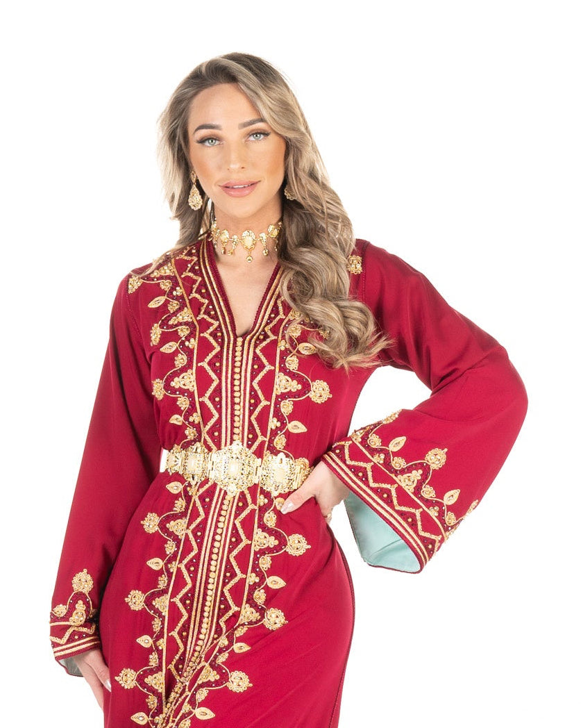 Caftan Sarina Pomegrante