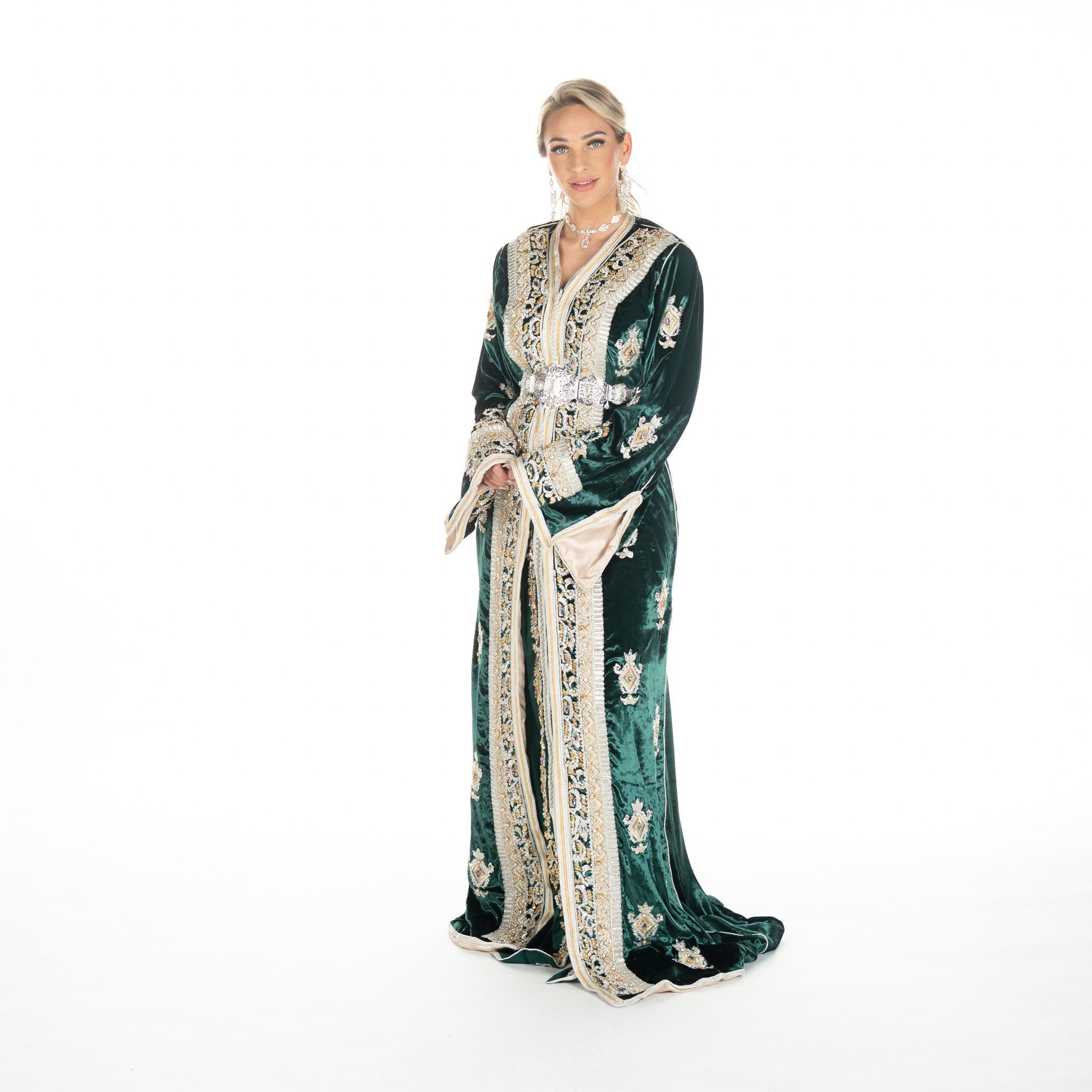 Exclusieve Caftan Aleena Darkgreen