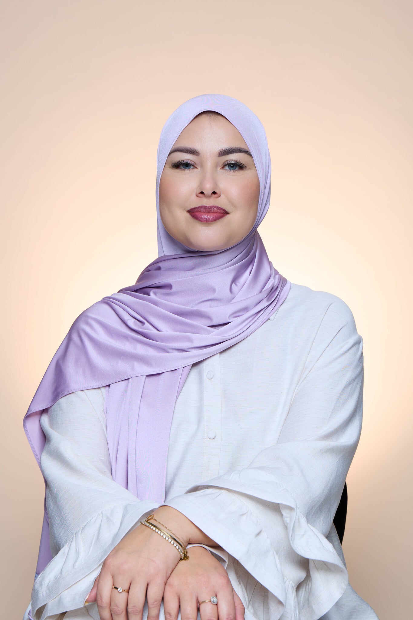 Hijab Premium Satin  Mae  Thistle