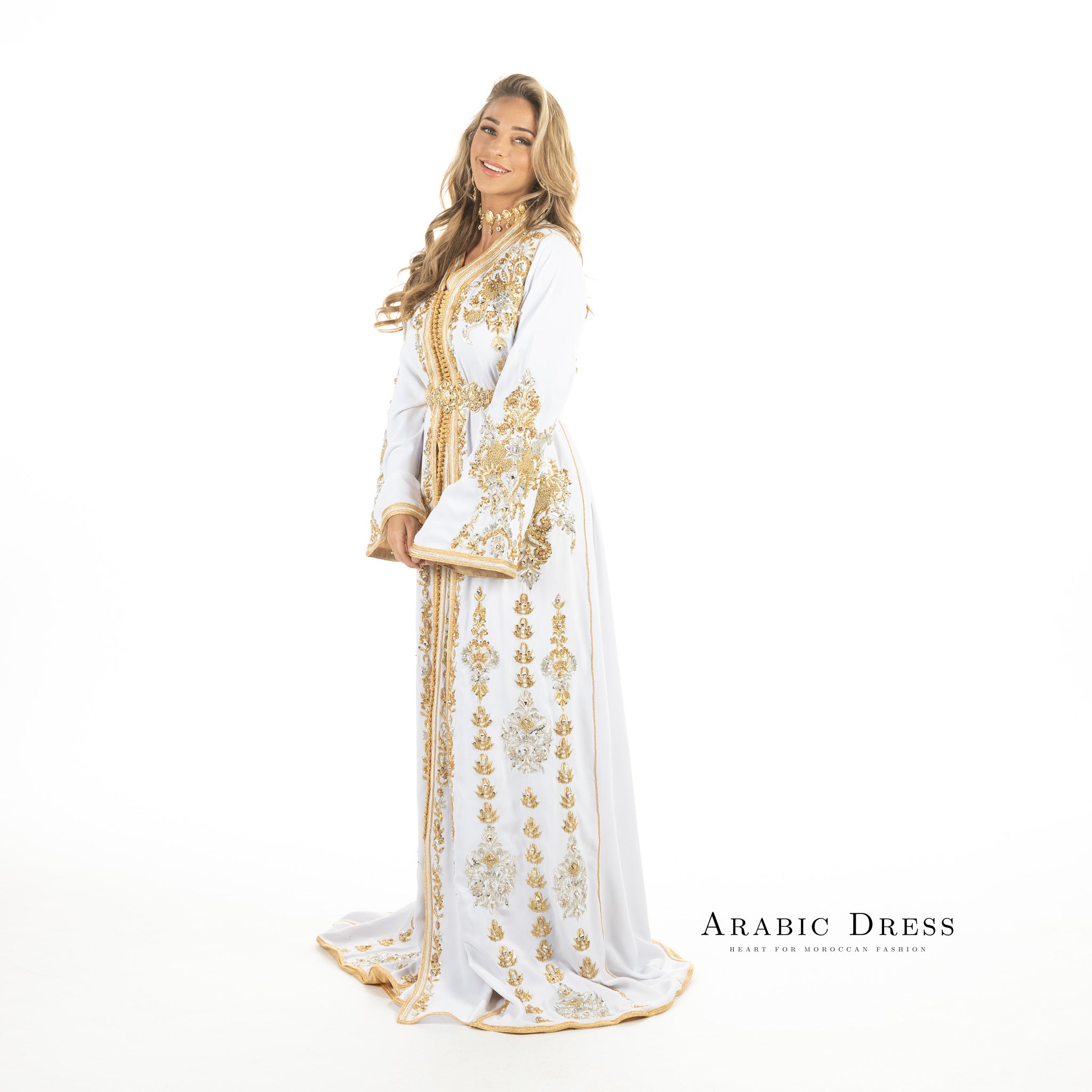 Caftan Nour White/SIlver