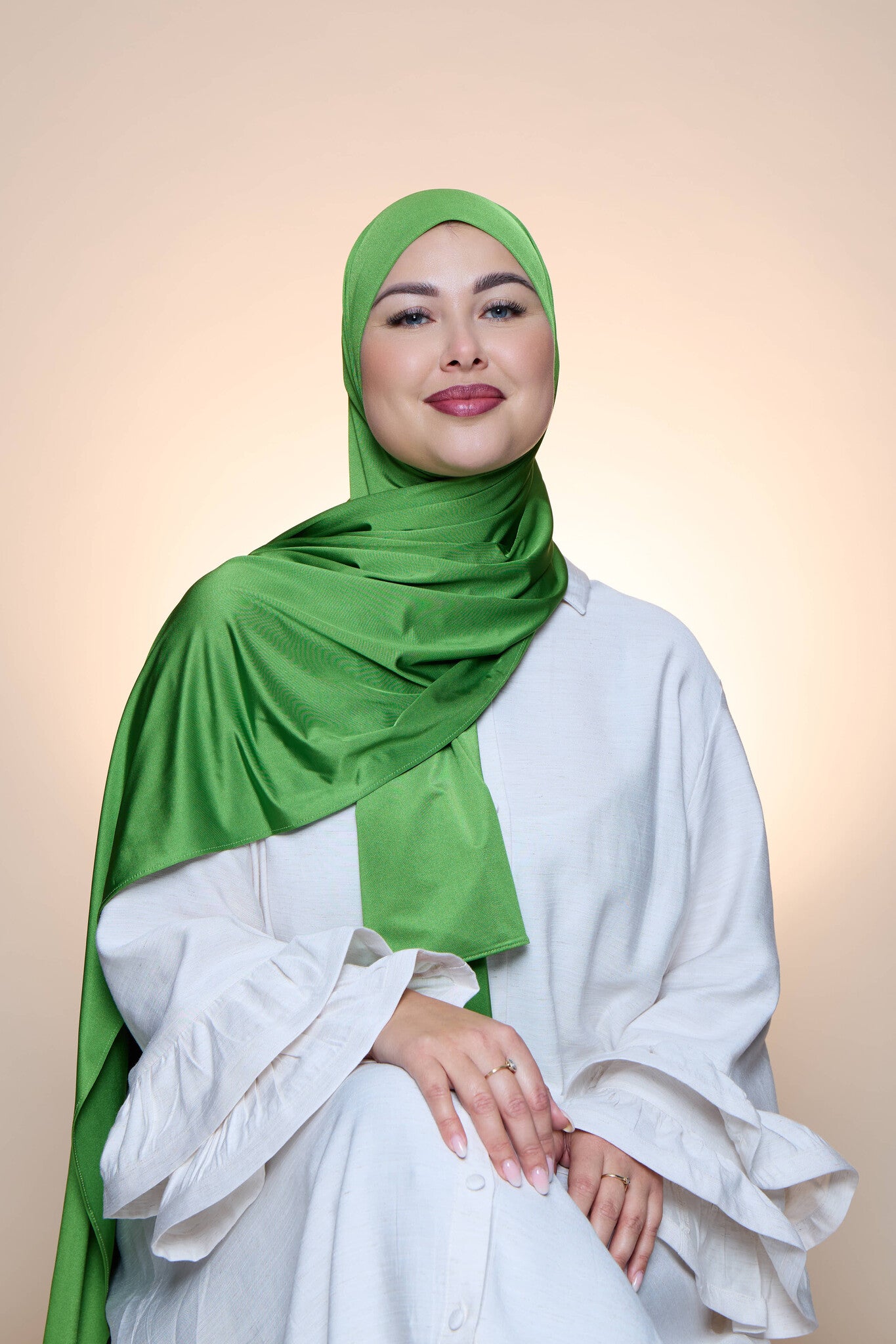 Hijab Premium Satin  Mae Green