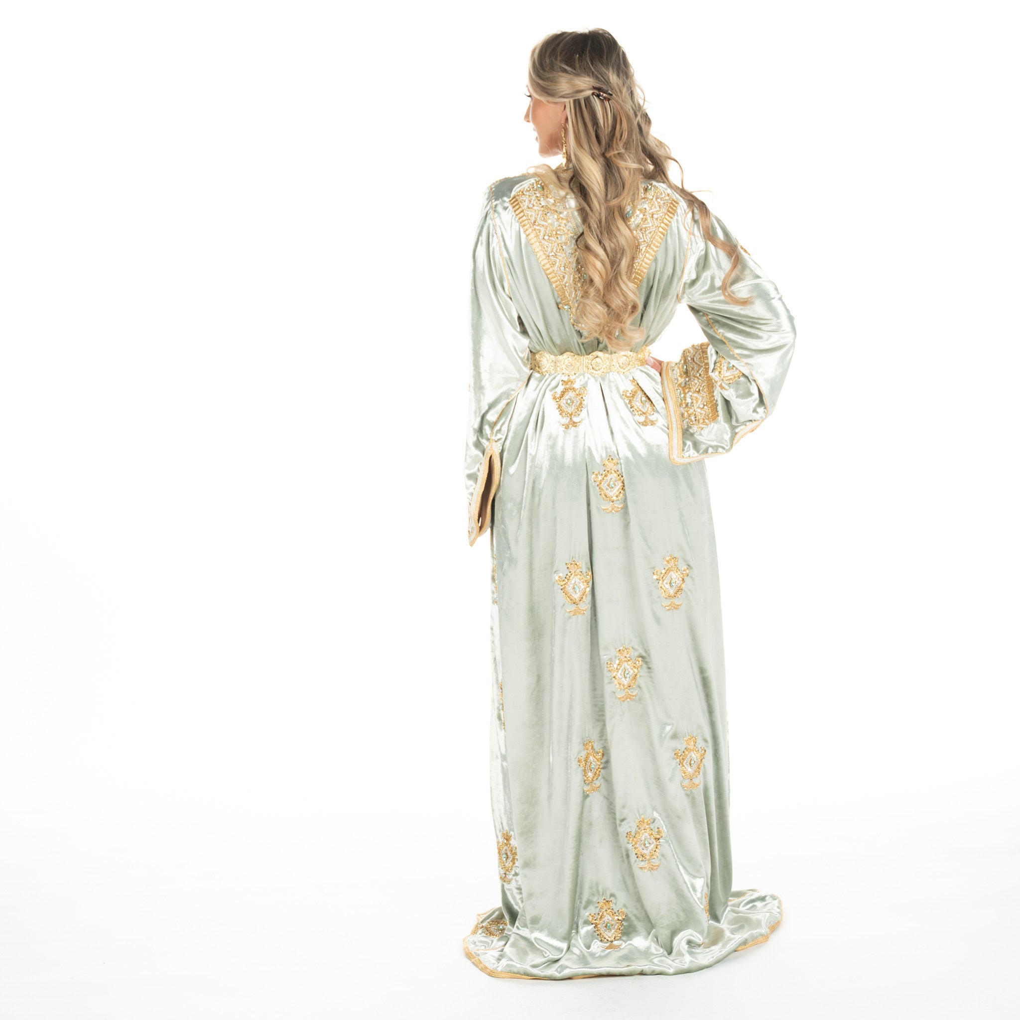 Exclusieve Caftan Aleena Mintgreen