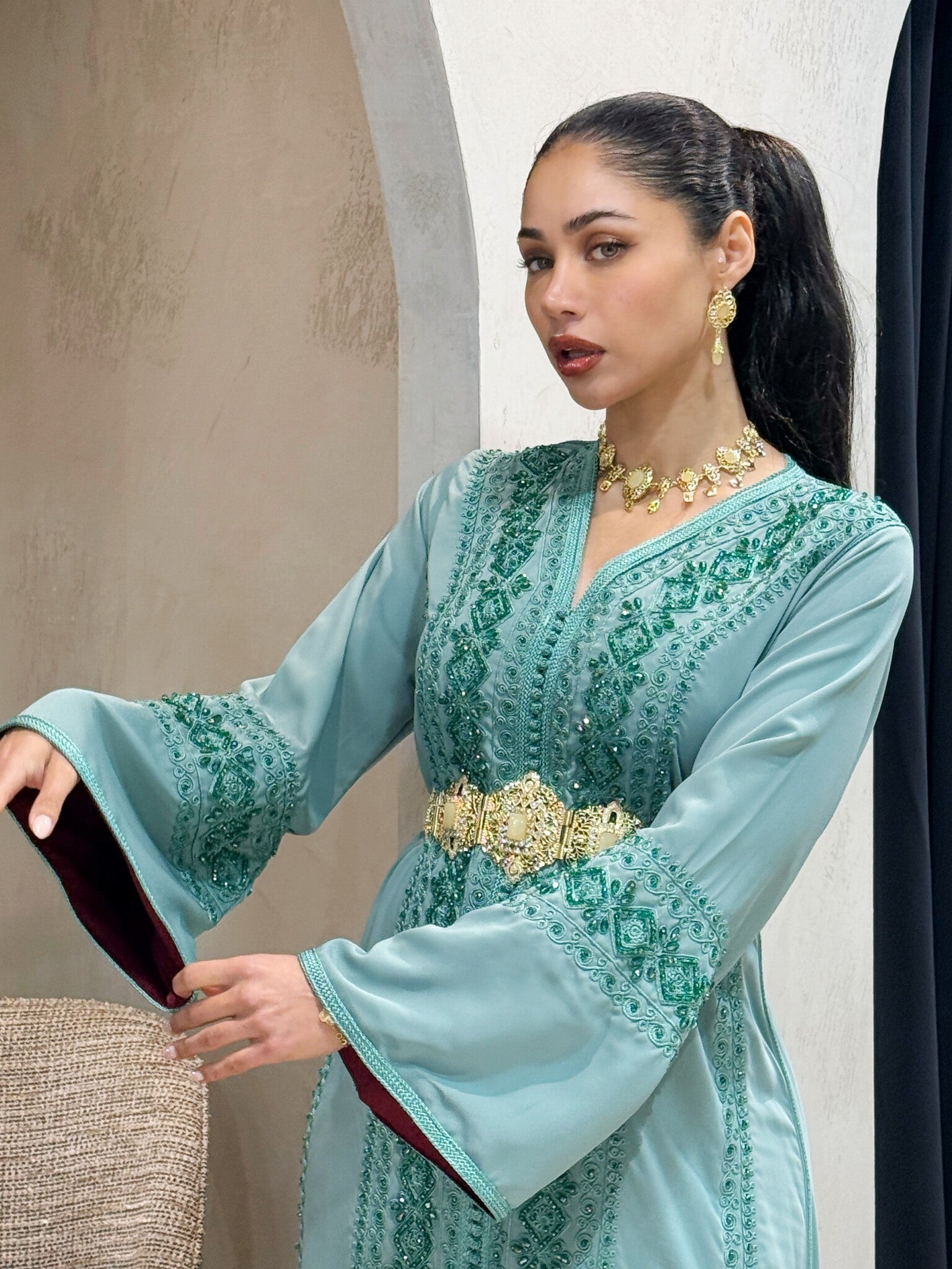Caftan Silia Mintgreen