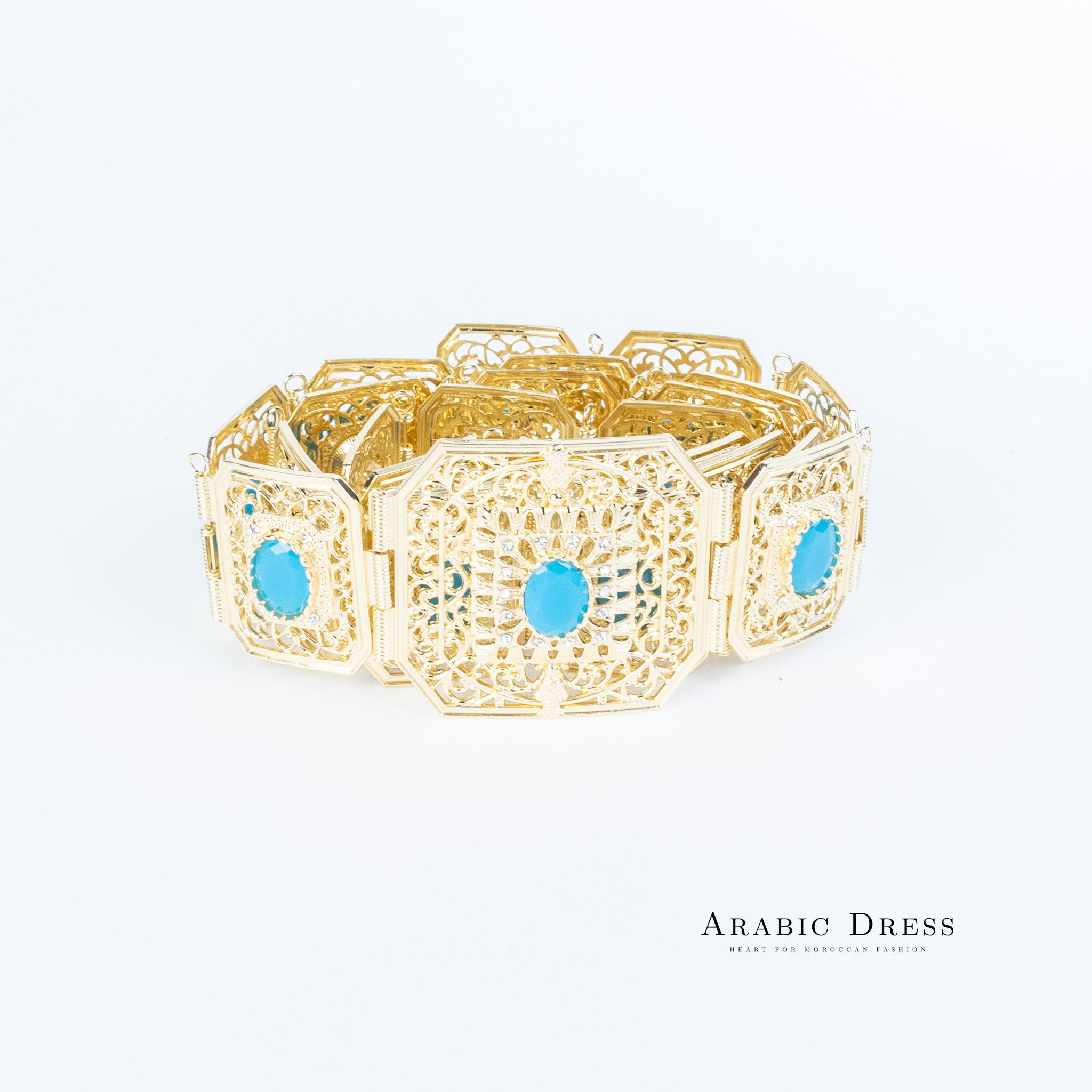 Micha Gold/Aquablue Belt