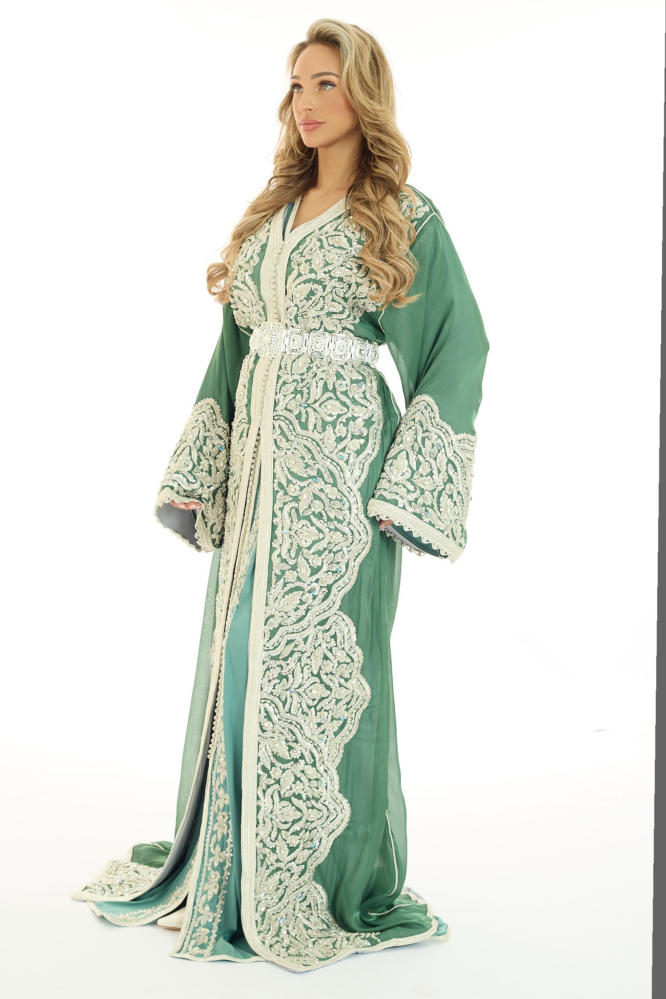 Exclusieve Caftan Nima Olivegreen
