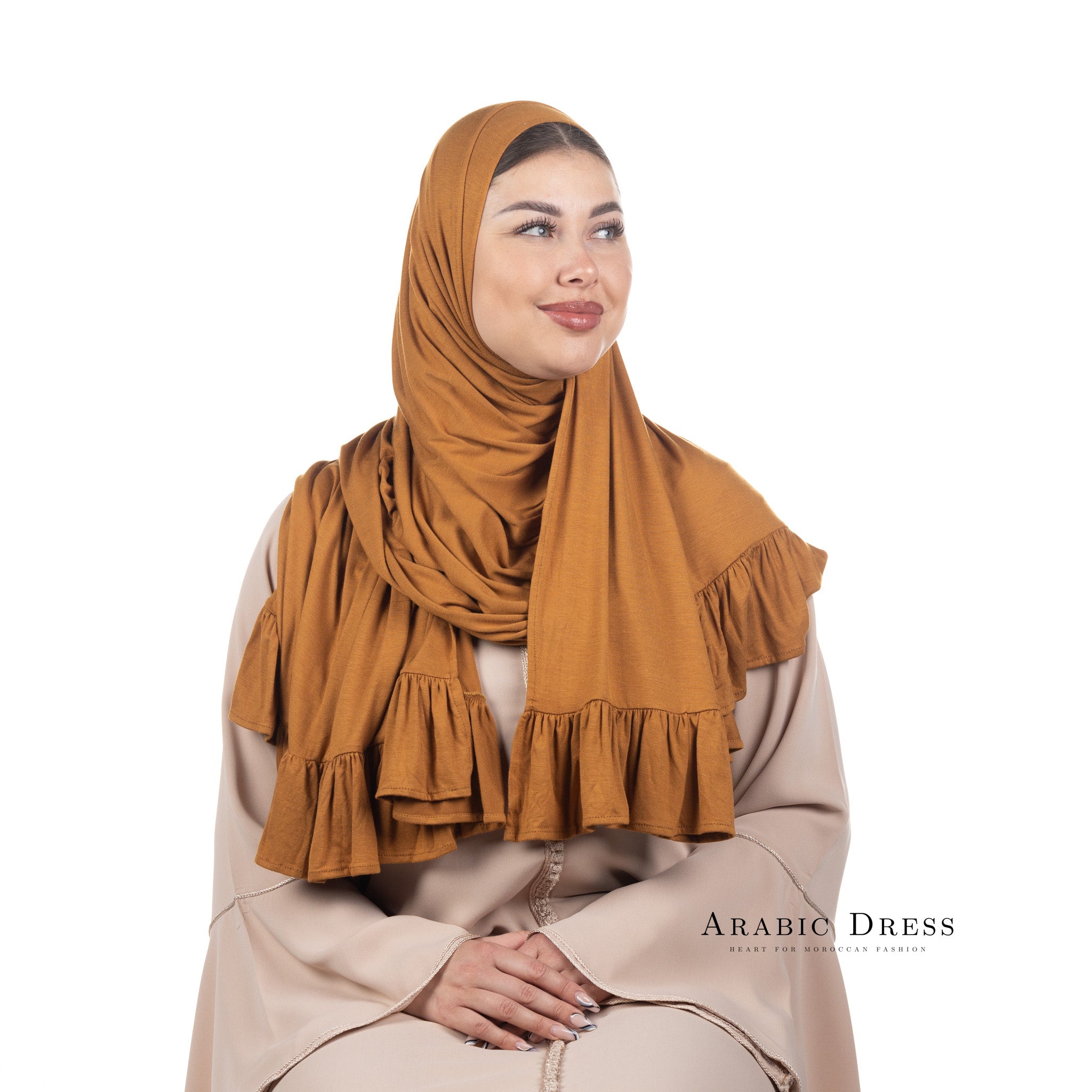 Jersey Hijab Luna Orchre Orange