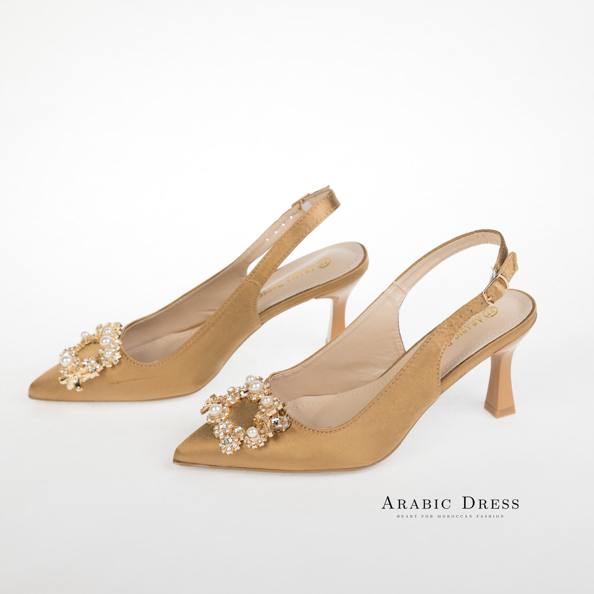 Neyla Heels Dark Khaki