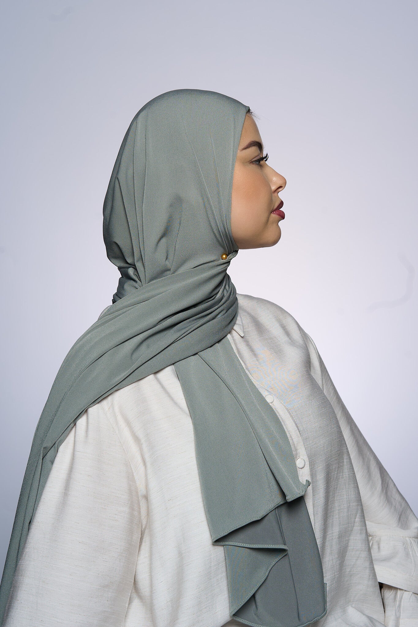Premium Jersey Hijab Fin -  Latte Medium