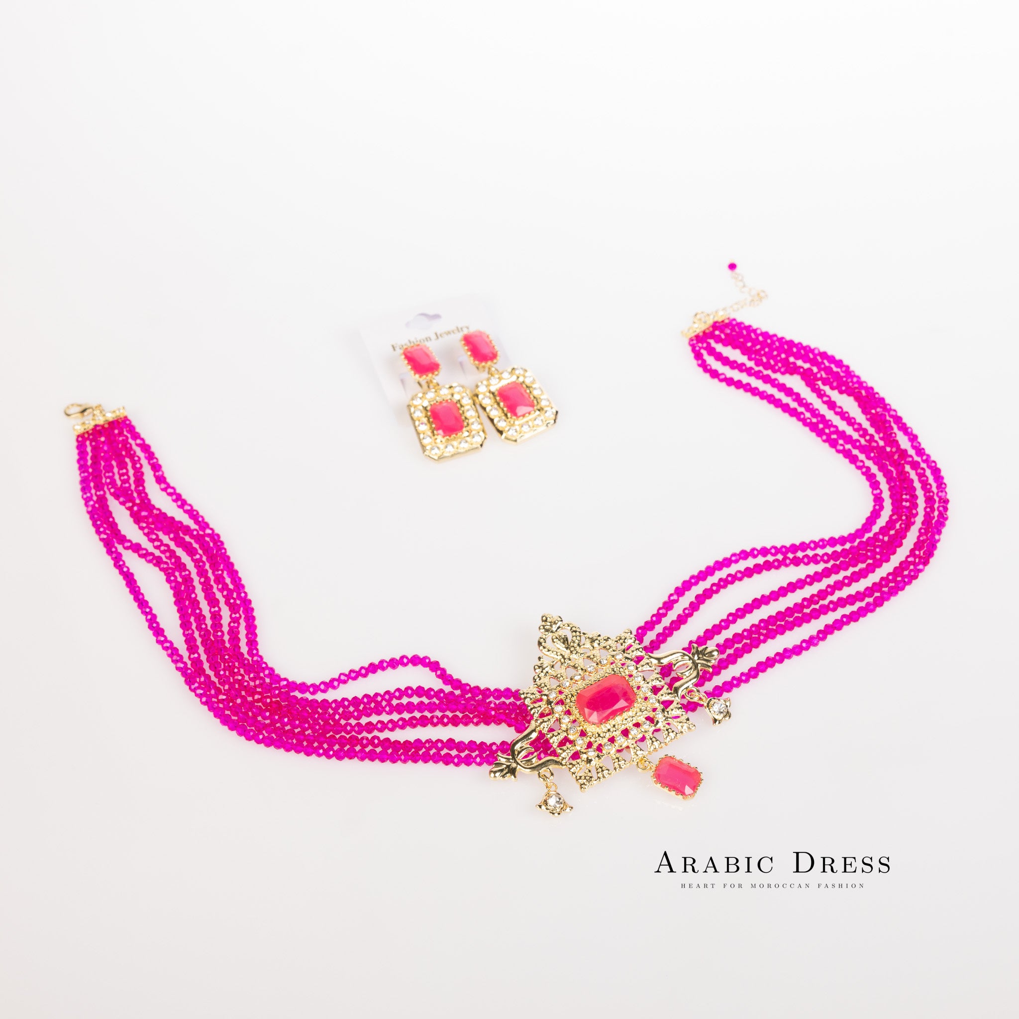 Fuchsia Youra Necklace set