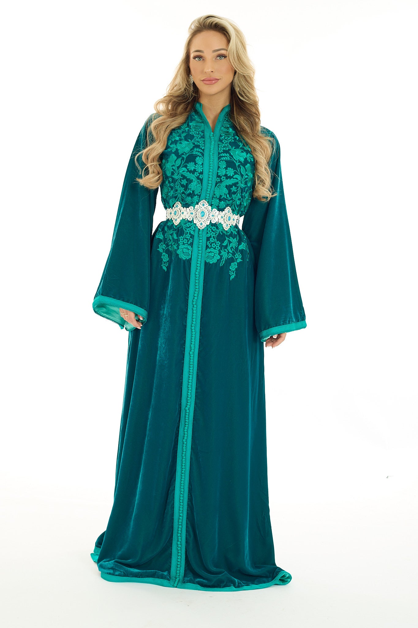 Caftan Amara Blue Petrol
