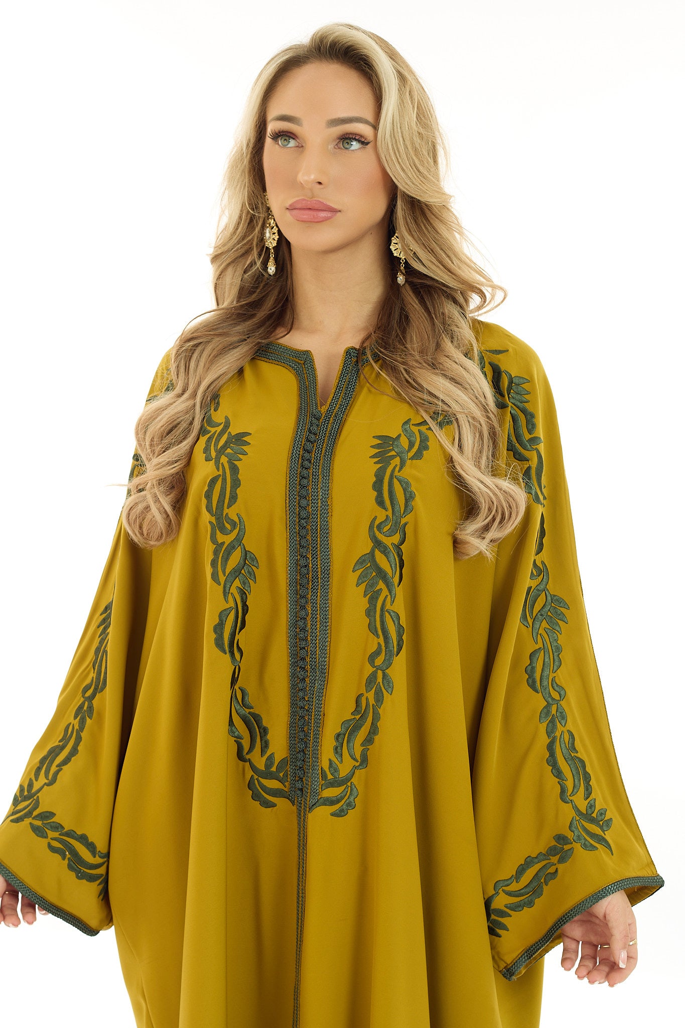 Caftan Bouchra Lime Green
