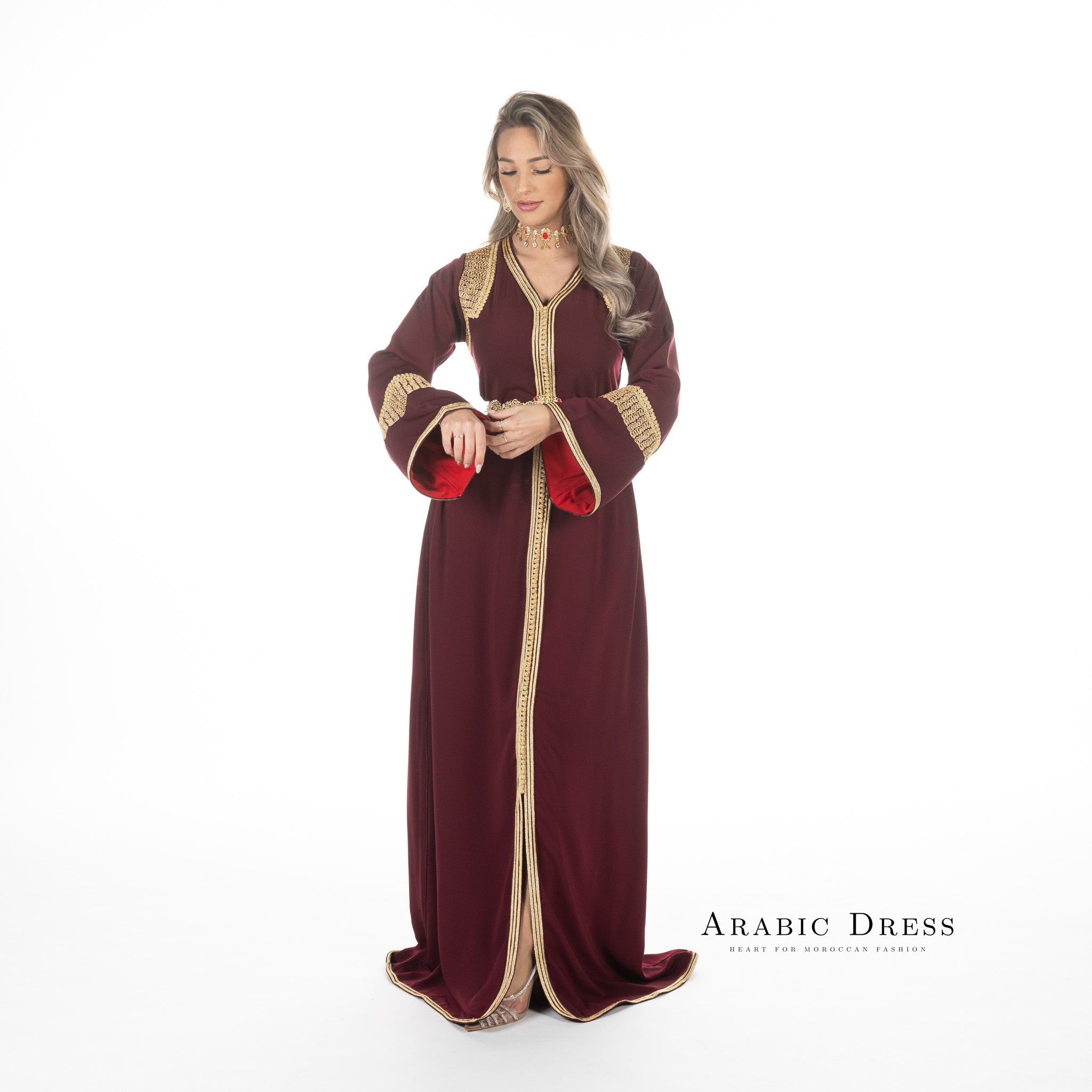 Caftan Hafsa Pomegrante