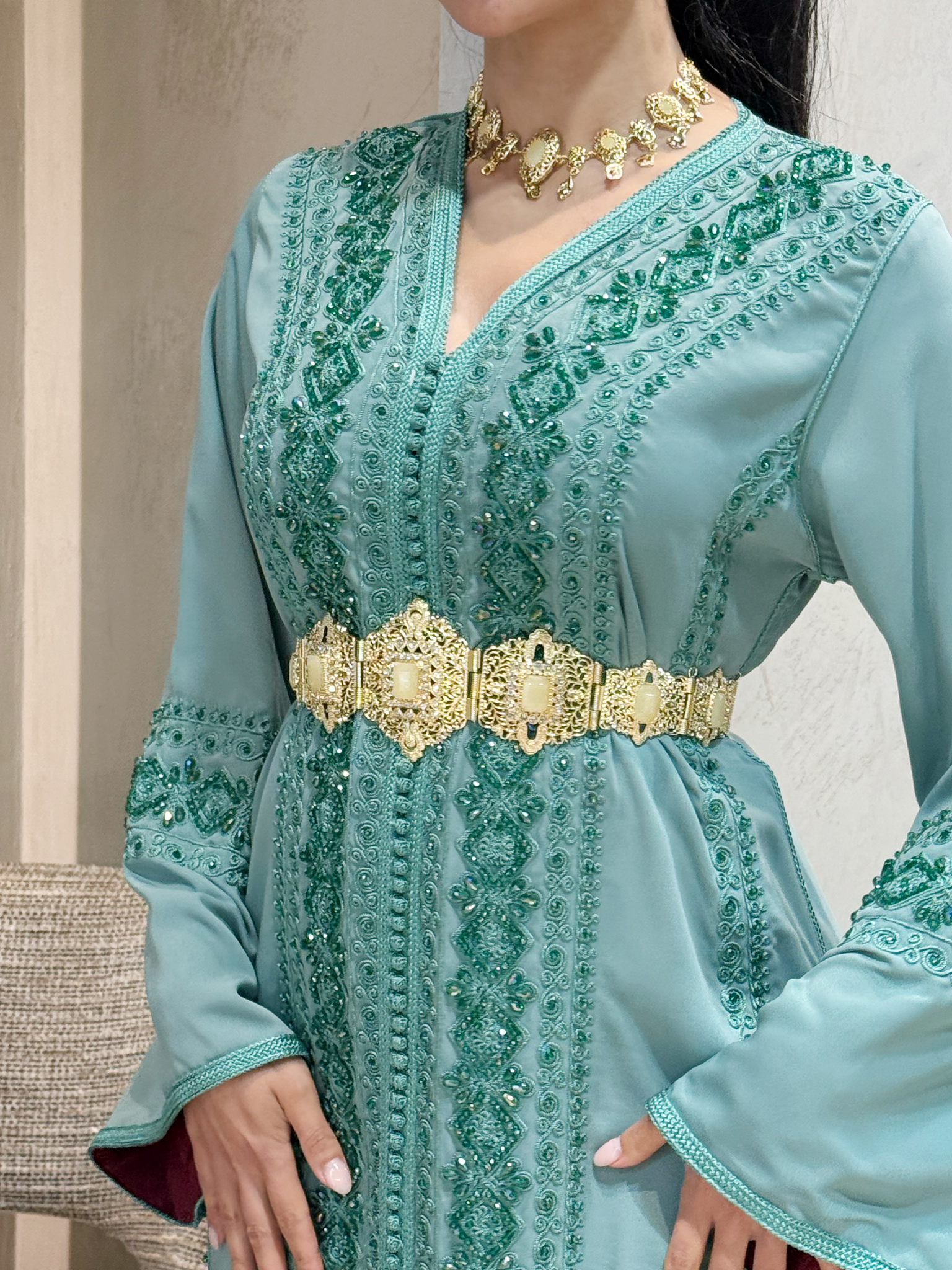 Caftan Silia Mintgreen