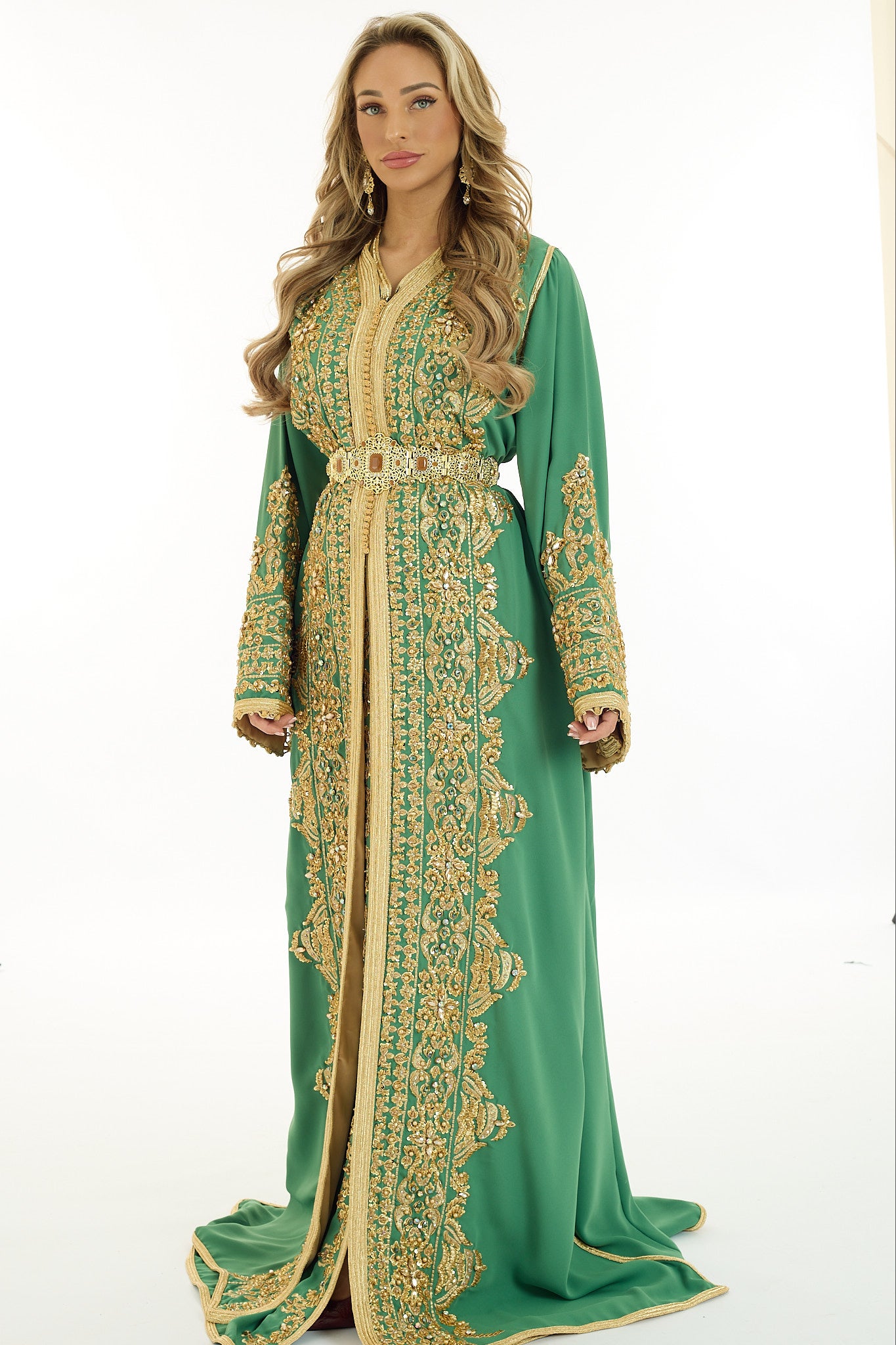 Exclusieve Caftan Nima Green