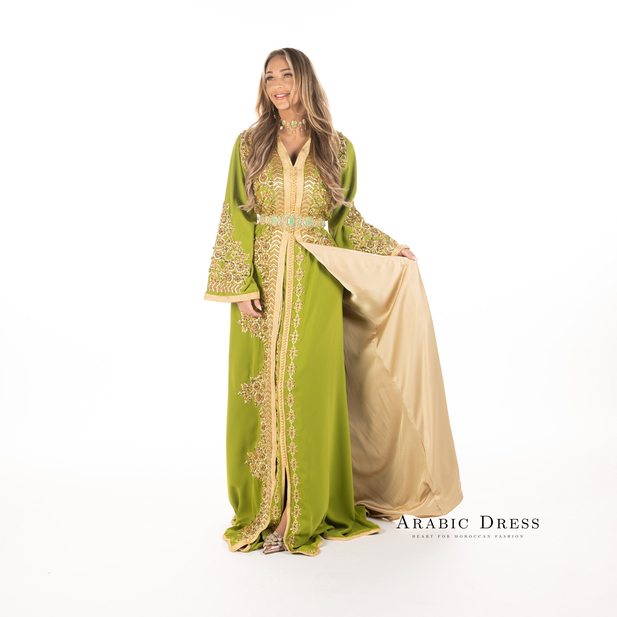 Caftan Nisa Darkolivegreen