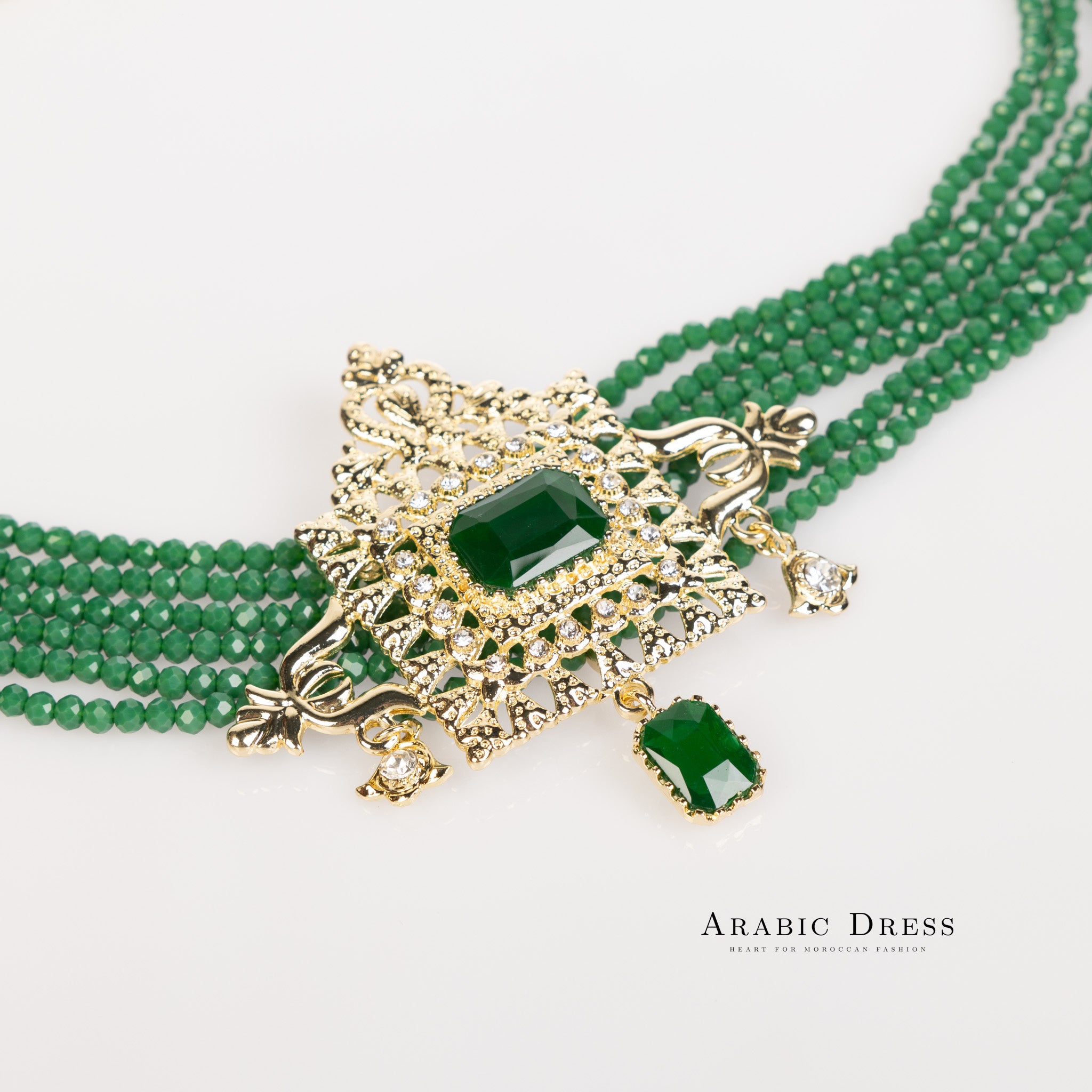 Darkgreen Youra Necklace set