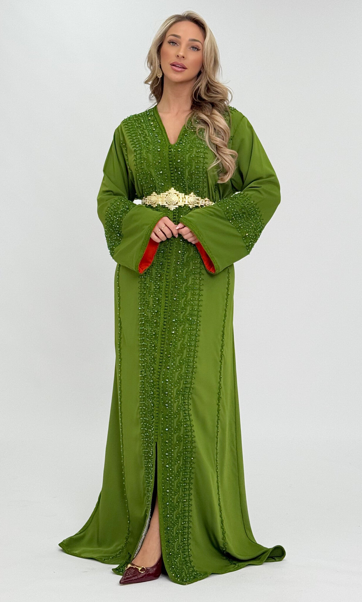 Caftan Lamyae Olive Green