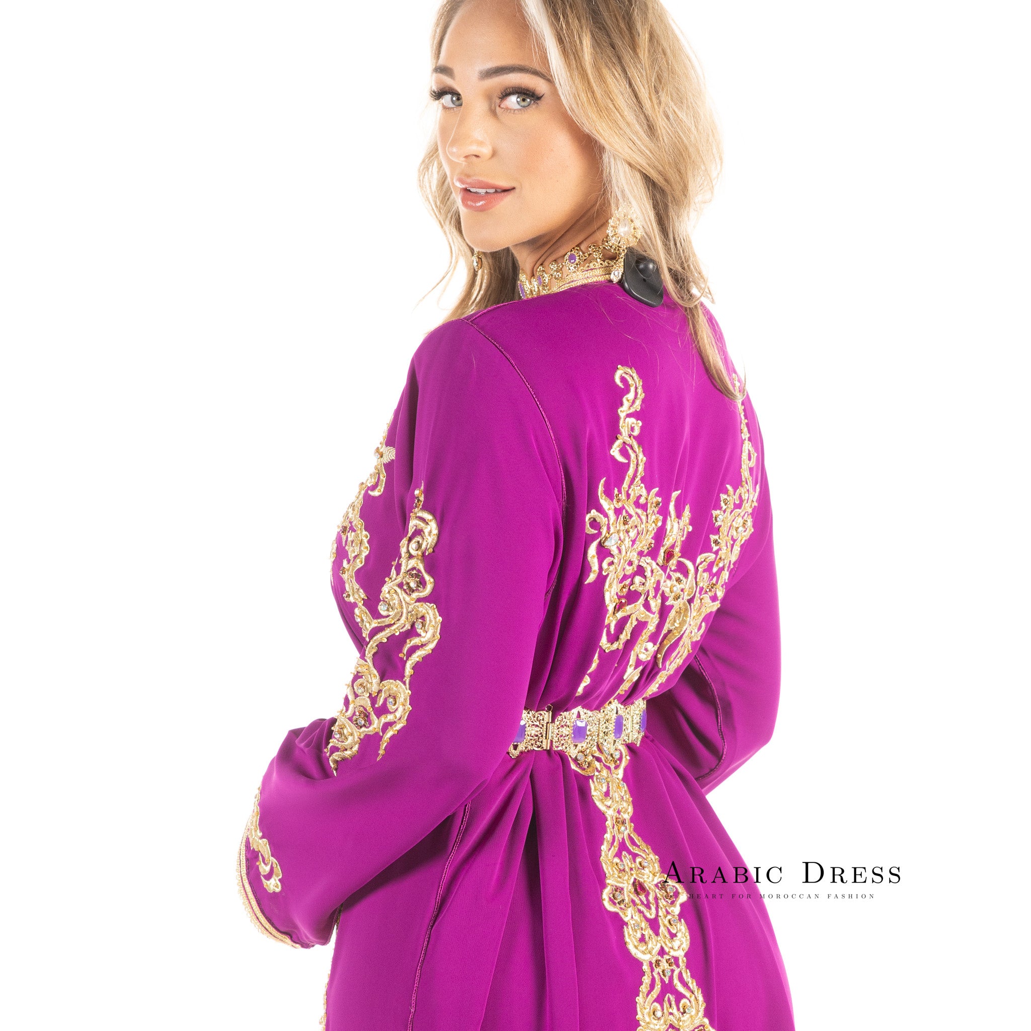 Caftan razane magenta