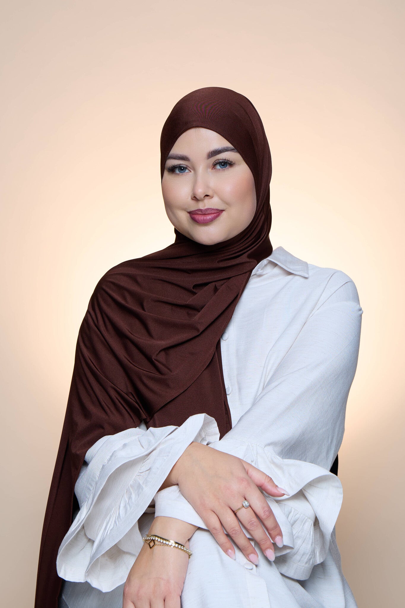 Hijab Premium Satin  Mae Brown