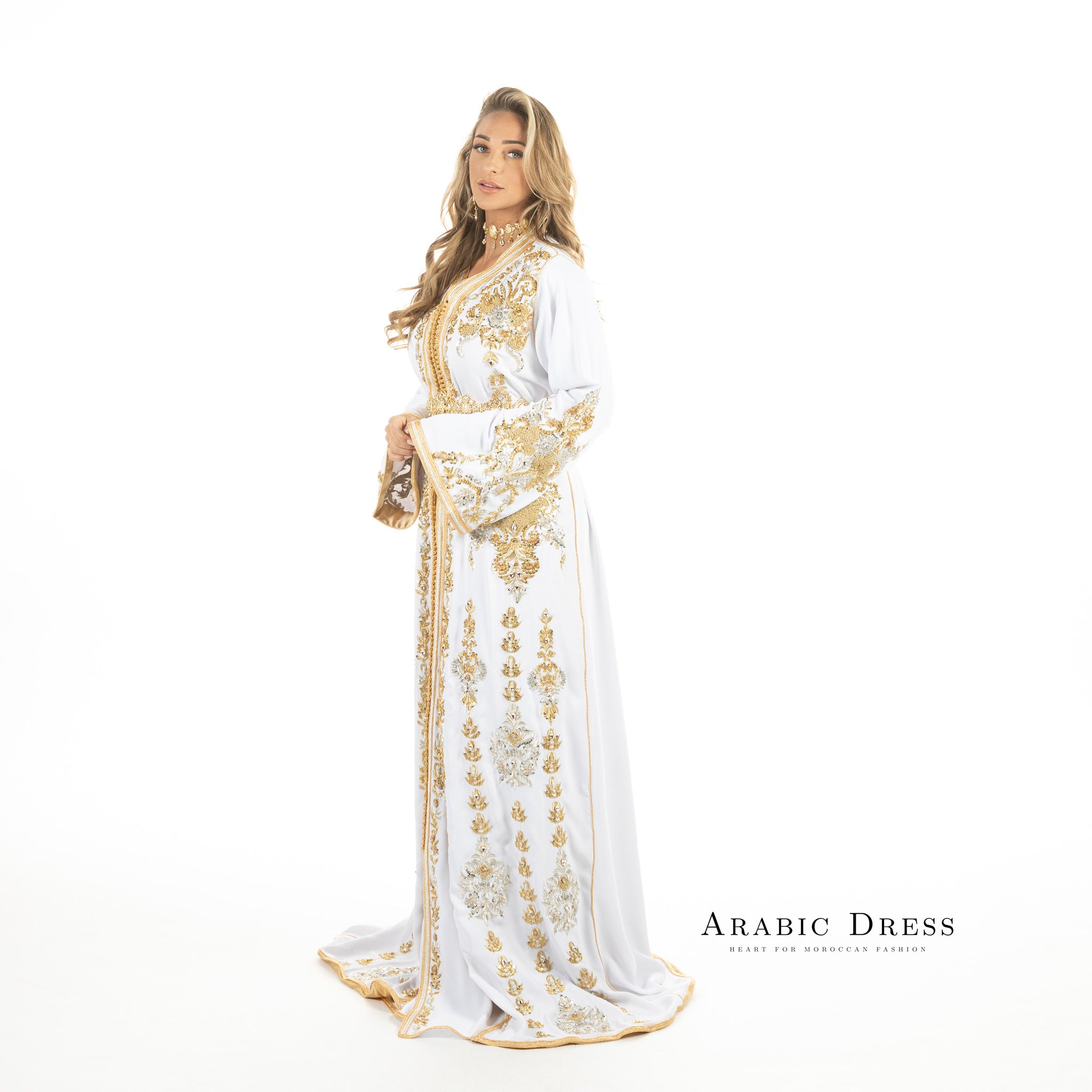Caftan Nour White/SIlver