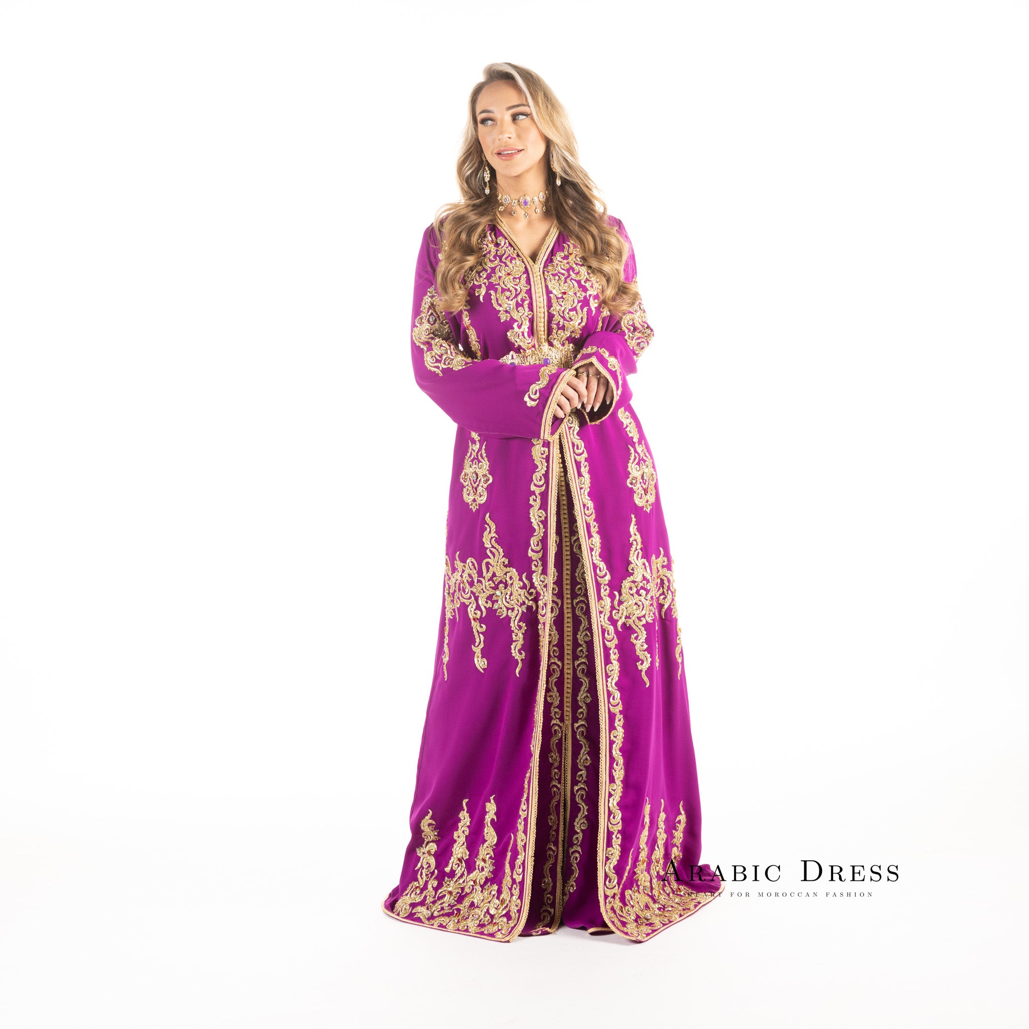 Caftan razane magenta