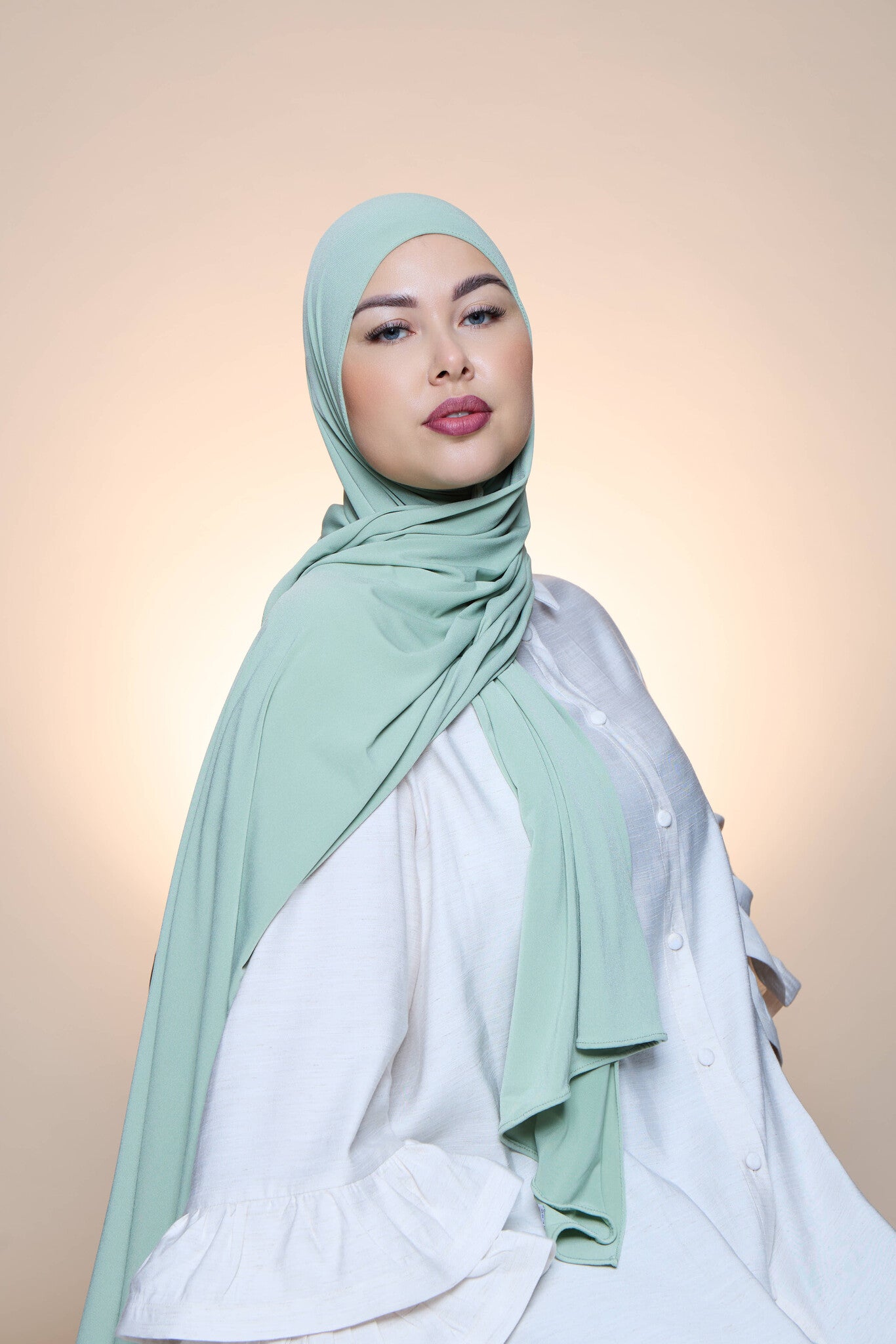 Premium Jersey Hijab Fin - Dark Latte