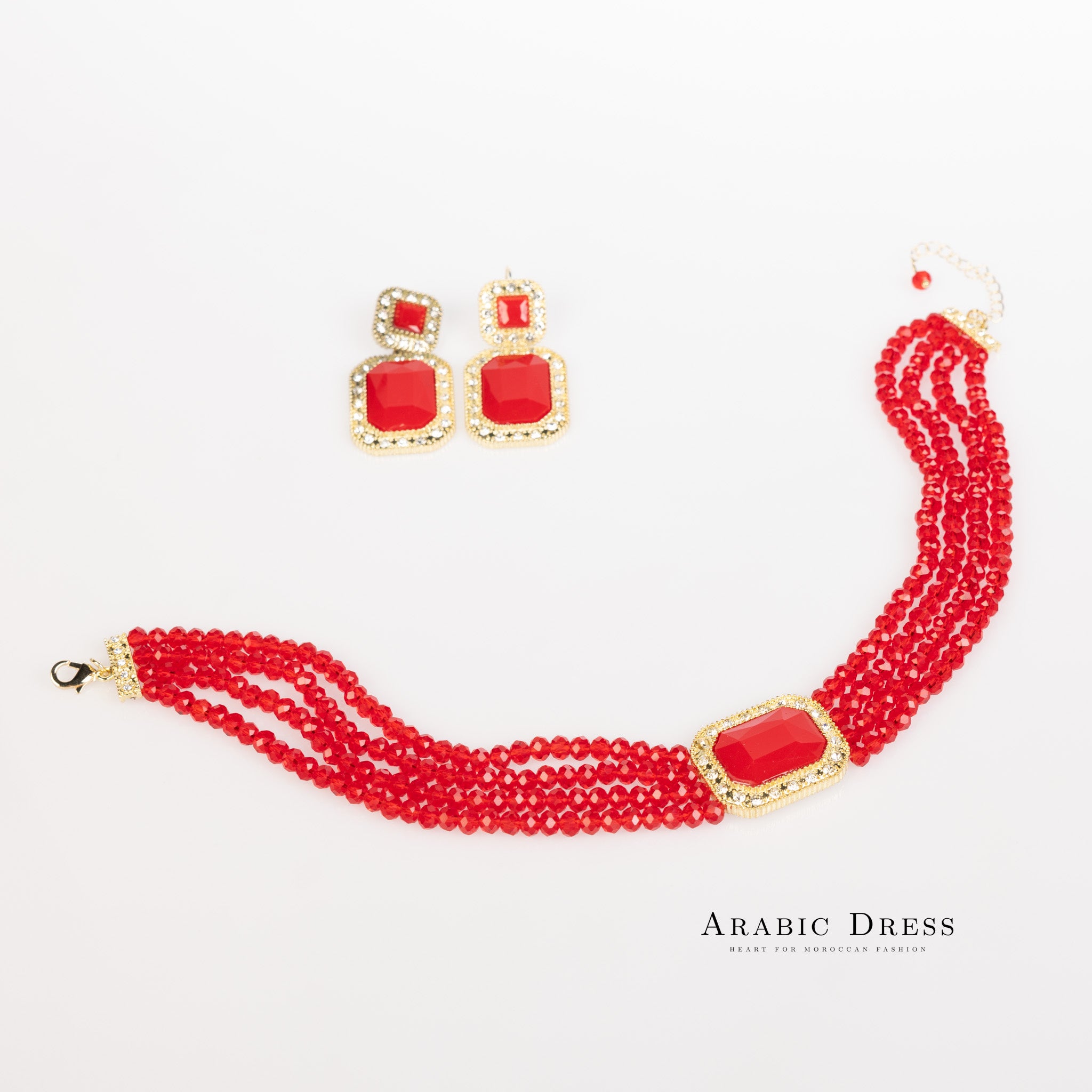 Red Mi-So Necklace set